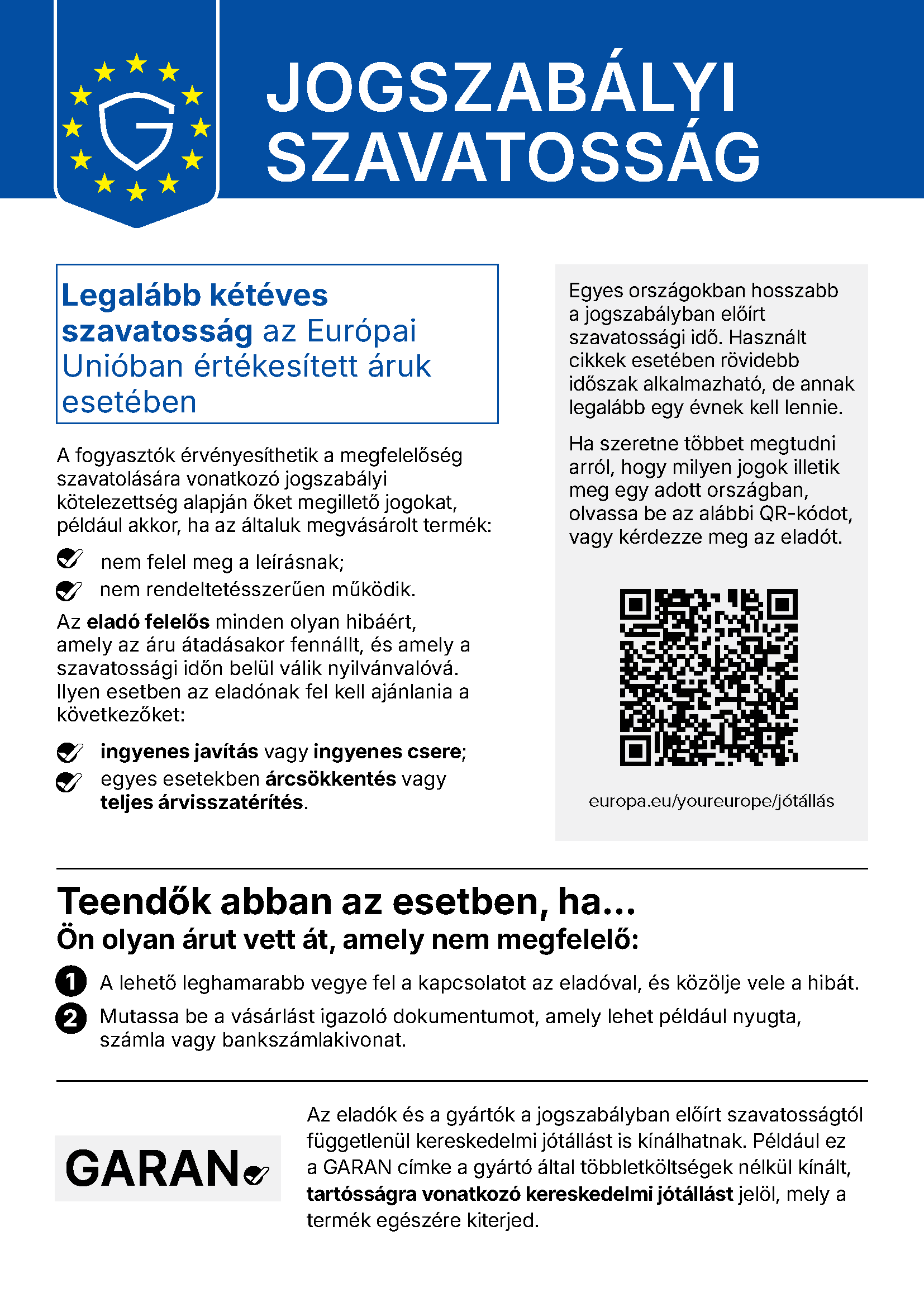 Harmonizált európai uniós értesítés
